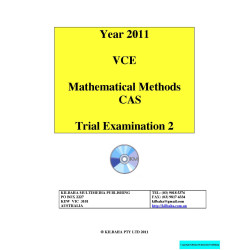 2011 VCE Maths Methods Trial Exam 2